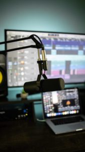 Editing Podcast, adding background music from music sync company
